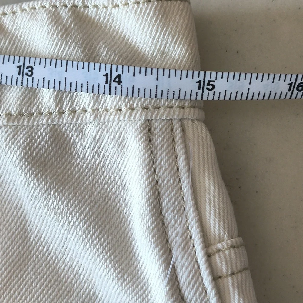 NWT We the Free by Free People Bailey Denim Skirt Size 29 Deco White